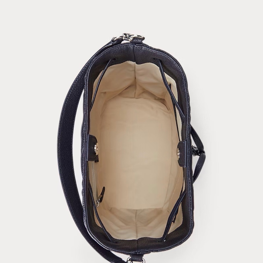 Ralph Lauren Black Quilted Drawstring Tote - Picture 3 of 10